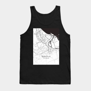 Gdansk Poland City Map Tank Top